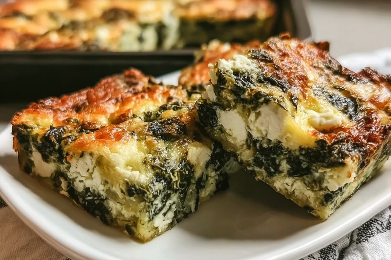 Spinach Cheese Squares Easy Family Recipe 6 Spinach And Cheese Squares