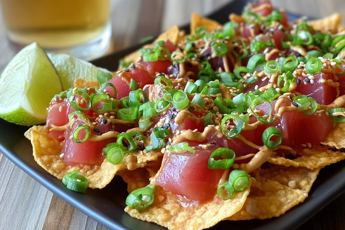 Tuna Poke Nachos